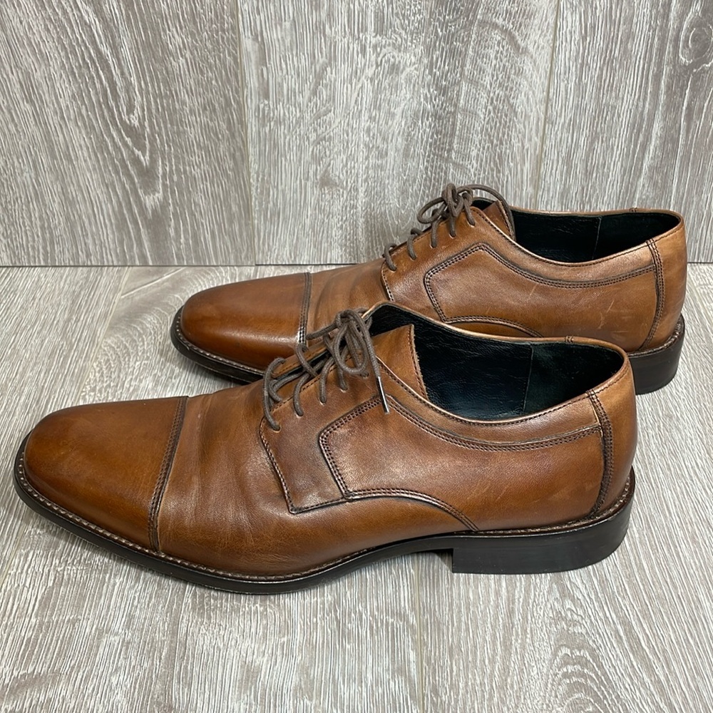 J. Murphy by Johnston & Murphy Leather Novick Cap Toe Lace Up Oxford Shoes 11.5M